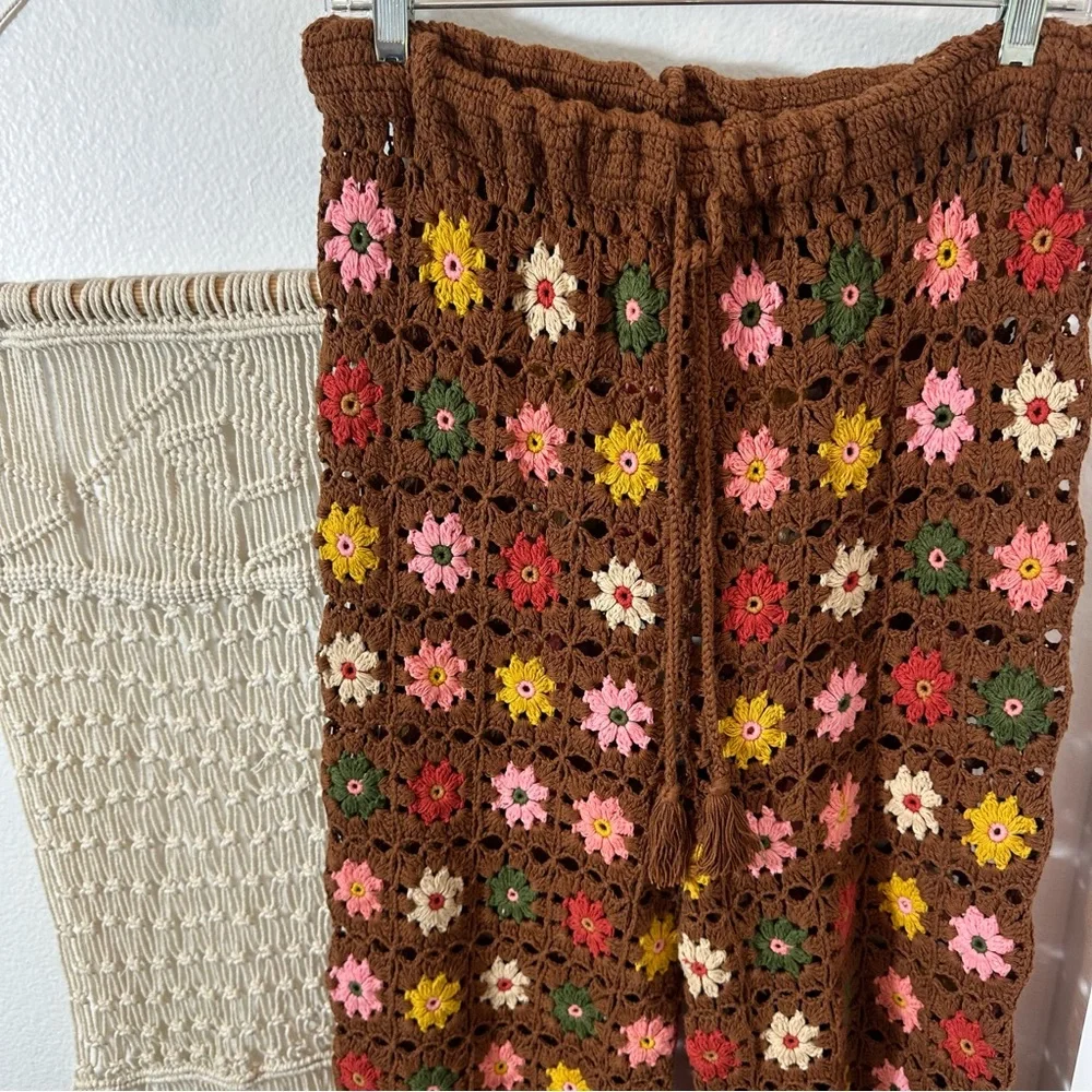 Vintage Brown Floral Crochet Sweater Set - Picture 12 of 16